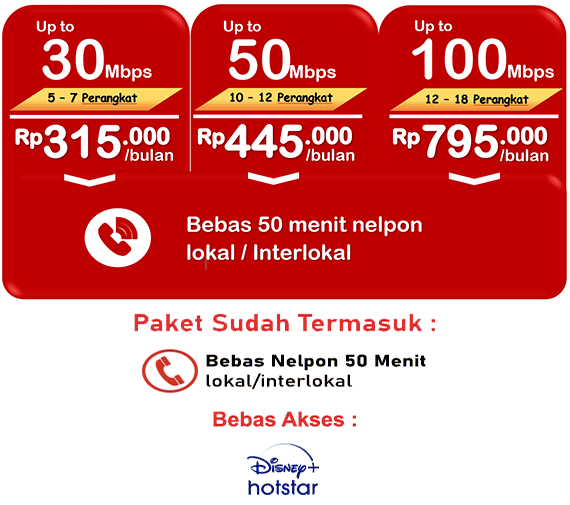 Paket Indihome Perumahan Griya Sepanjang 12 paket inetphone 315